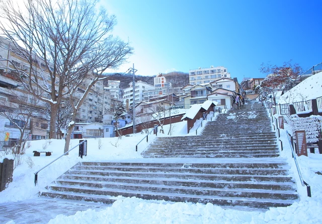 冬の伊香保温泉