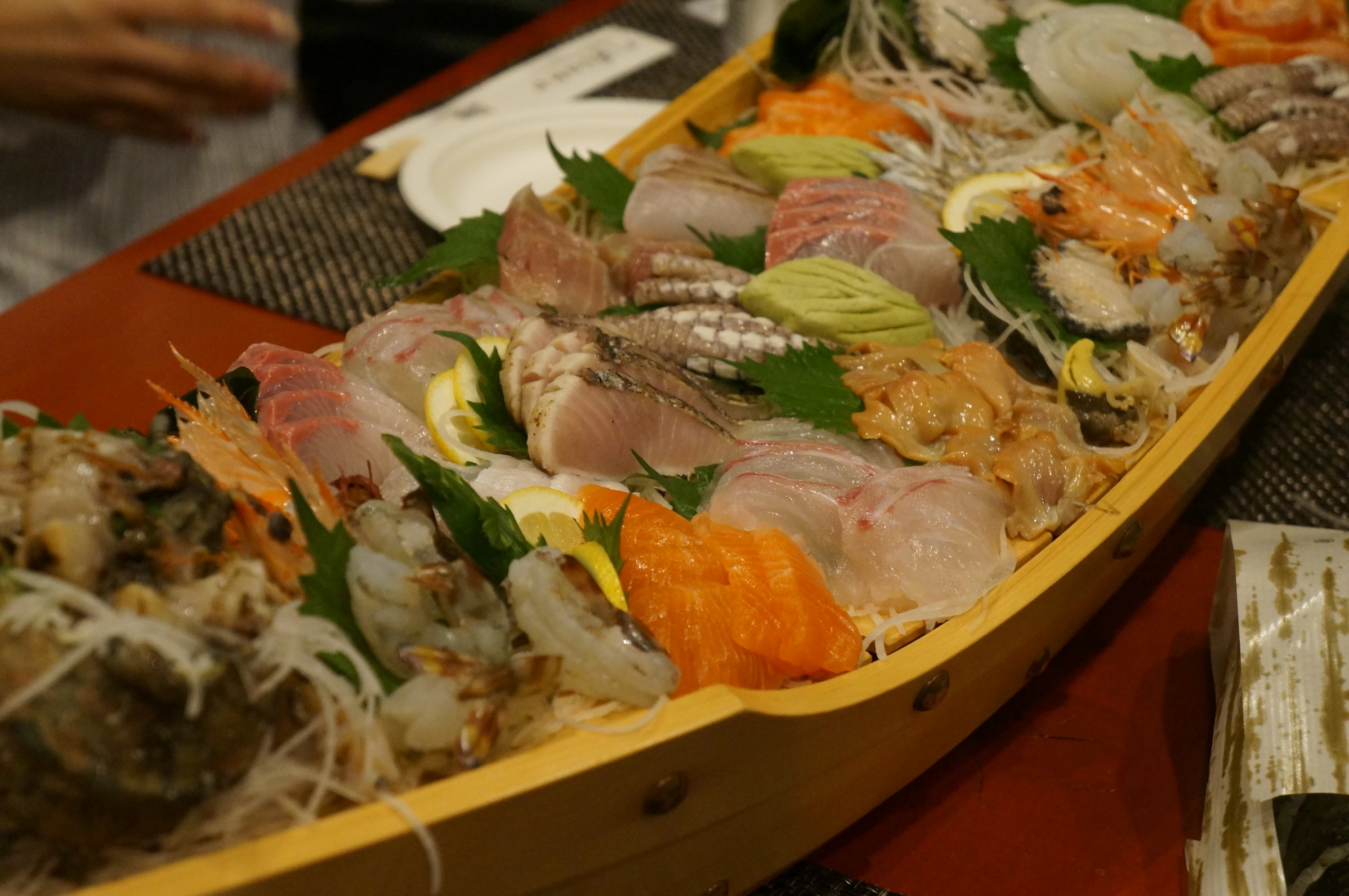 海鮮刺身の舟盛り