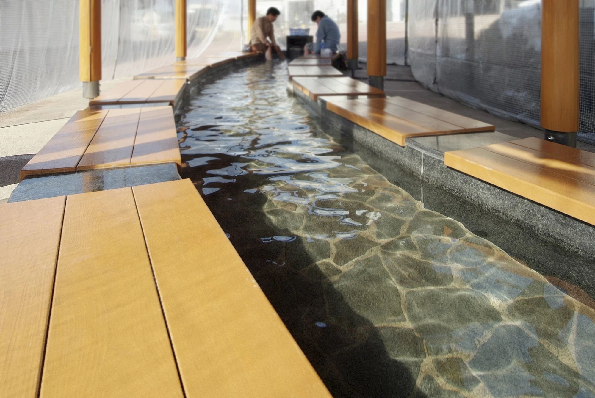 湯田中温泉の足湯