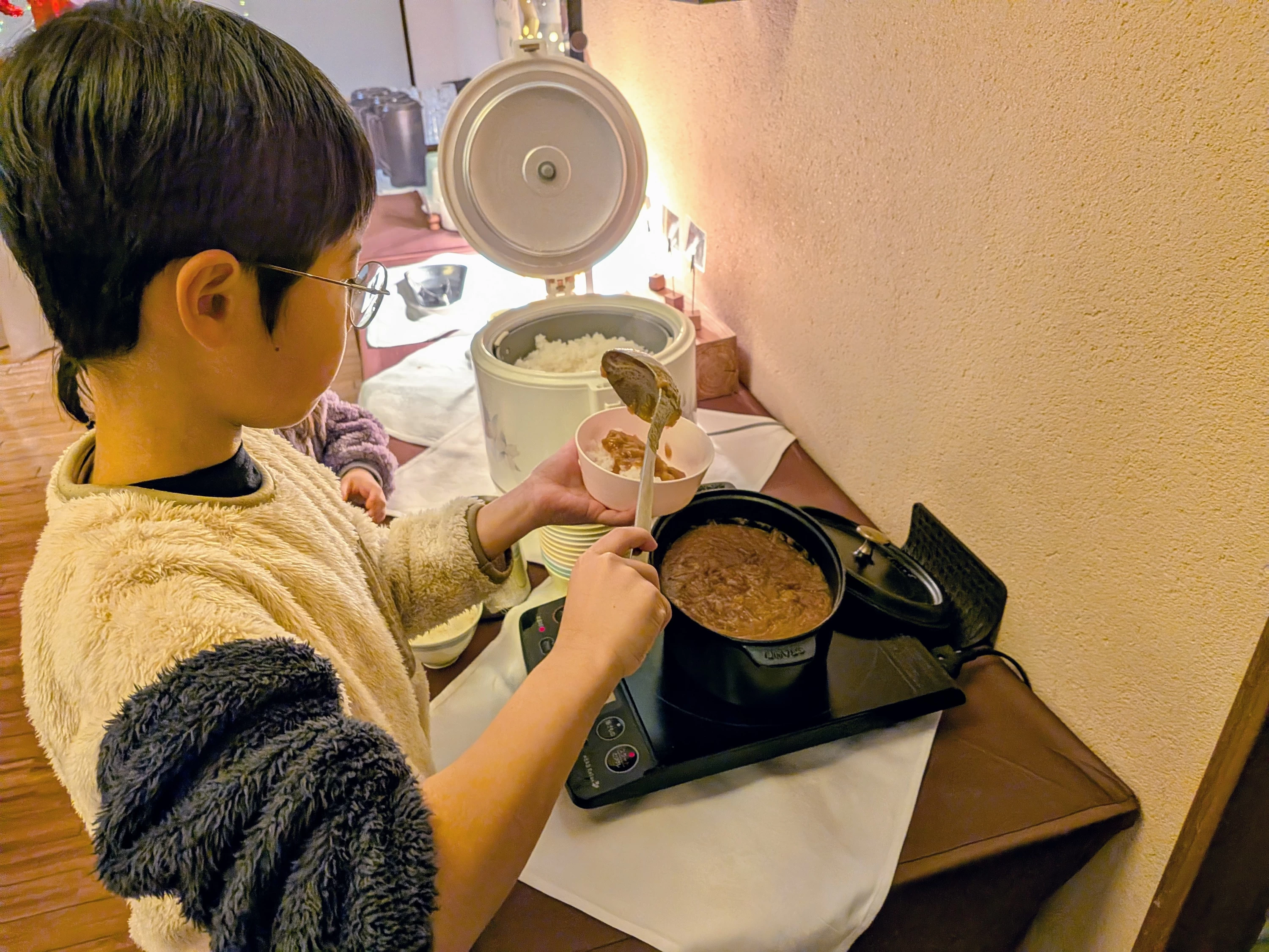いつもよりたくさん食べる子どもたち