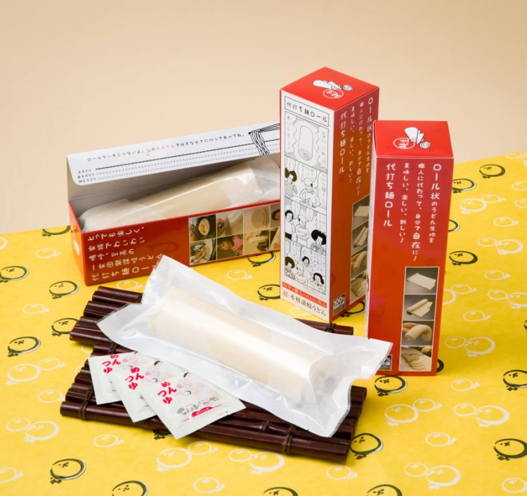 讃岐うどんをもっと楽しく！もっとおいしく！代打ち麺ロール500g　つゆ付