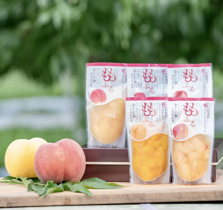 ももふるセット(桃5品種)　贈答BOX入