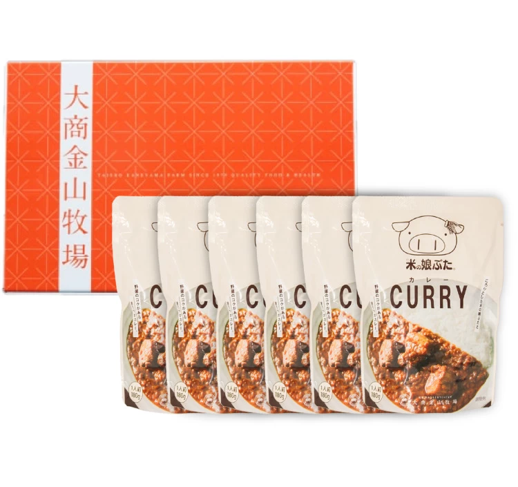 【送料無料】米の娘ぶたカレーギフト(6個入)