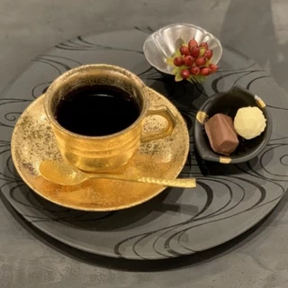 GOLDシリーズ　千段コーヒー碗C/S　(化粧箱入り)