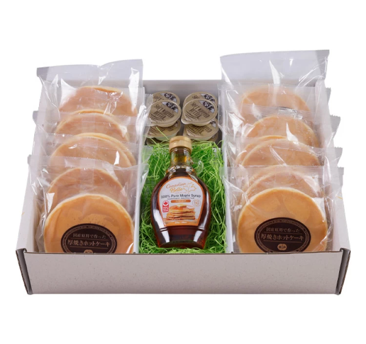 国産原料で作った厚焼きホットケーキ