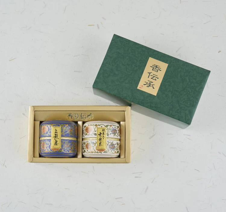 上煎茶 ・玄米茶ティーパック　なつめ缶ギフト