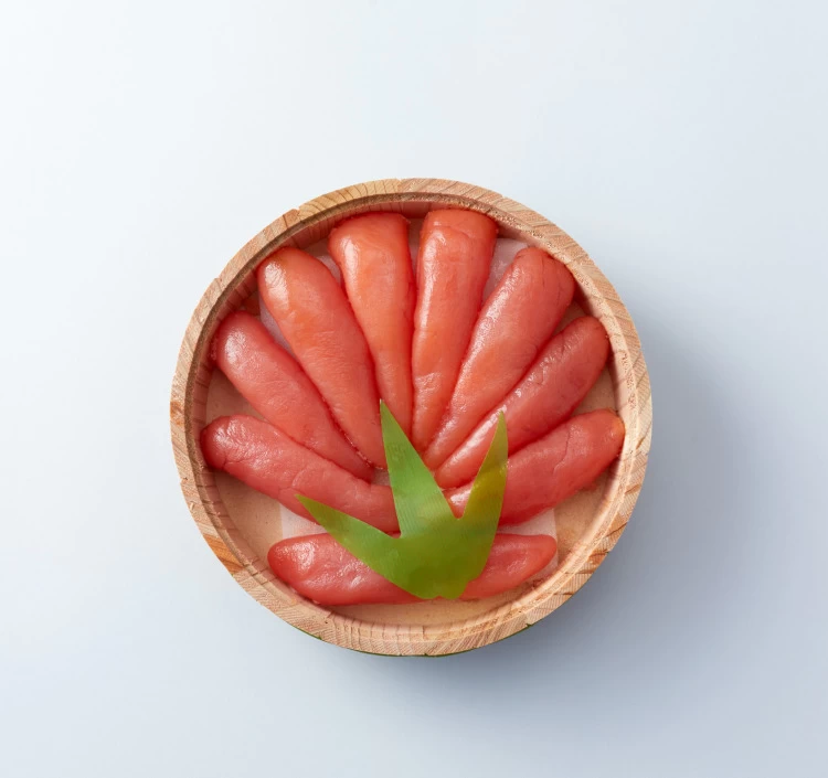 流通量の少なさゆえ、 幻のたらことも称される「虎杖浜たらこ」。