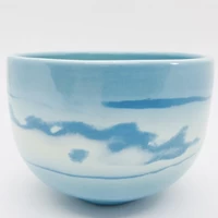 Matsue Chatte（ラテ茶碗単品）：マカロン ブルー（出雲本宮焼 高橋幸治窯） サムネイル