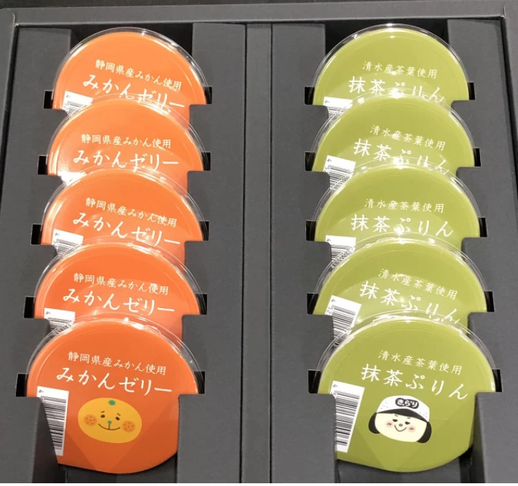 抹茶ぷりんとみかんゼリーの清水デザートセット＞｜プリン・ムースをお