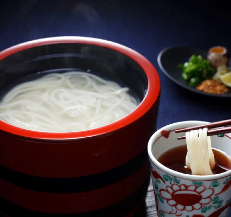 【半生包丁切りさぬきうどん(つゆ付)細麺】