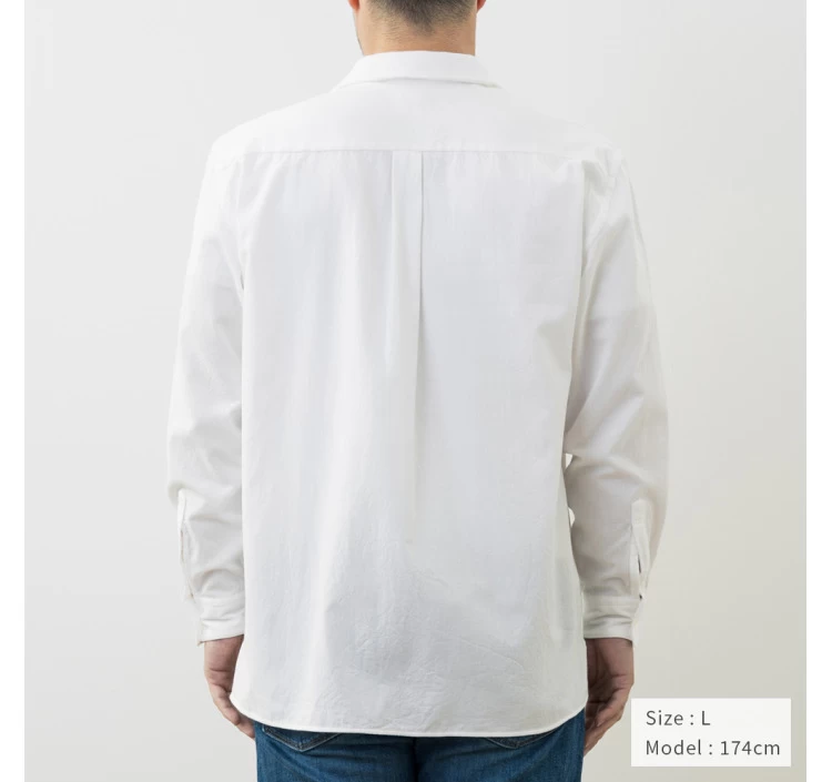 今治タオル プレミアムパイル メンズ（ユニセックス） カジュアルシャツ 長袖 オープンカラー オーバーサイズ ホワイト
