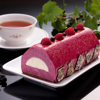 清涼感ある上品な酸味が口の中でとろける青森県産カシスを使用したカシスケーキ