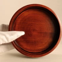 香川県産漆100％ 木地溜の二段重ね丸弁当箱（保多織のハンカチ付き、紙箱入り） サムネイル