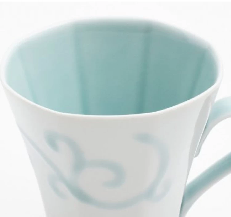 かけわけ唐草文　八角マグカップ