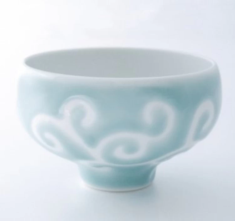 かけわけ唐草文　ゆるり丸碗