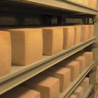２００個ほどのチーズが熟成されています
