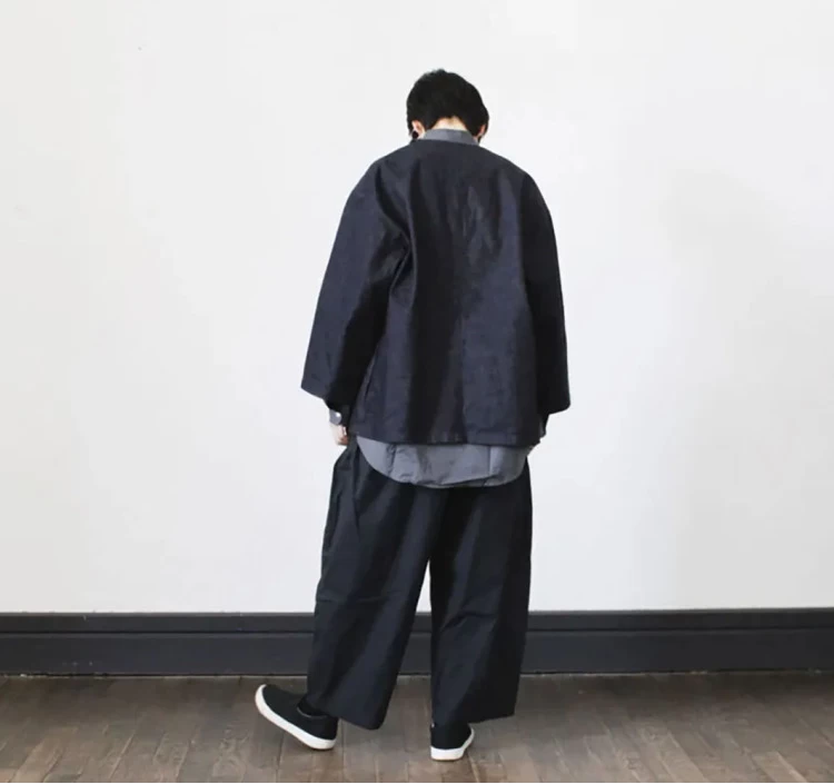 NAKASHI denim hanten jacket (stitch navy)