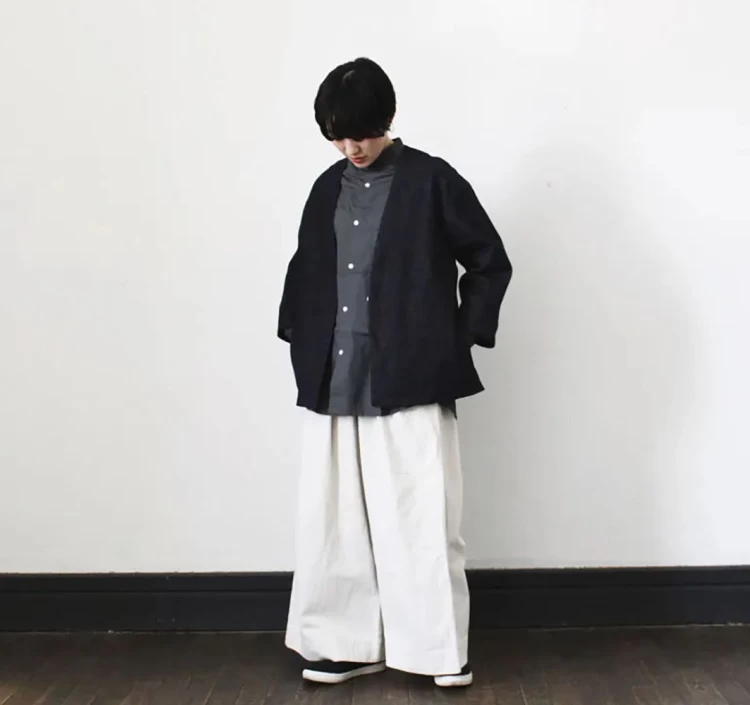 NAKASHI denim hanten jacket (stitch navy)
