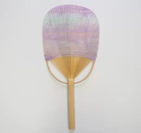 丸亀うちわ　小判型小割（さざなみ）紫 Kowari Koban(Oval)shaped “Sazanami” Purple サムネイル