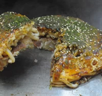 広島風お好み焼き（うどん肉玉イカ天入）3枚セット サムネイル