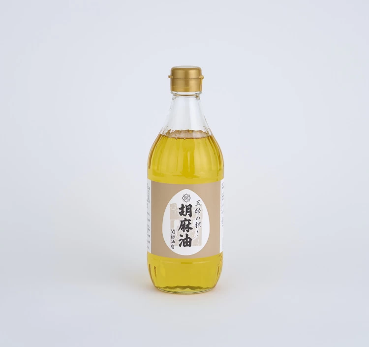 玉締め搾り胡麻油 450g調理用ビン