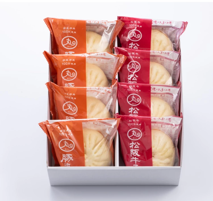 ギフト 豚まん･松阪牛まん8個入りセット【化粧箱入／送料込】