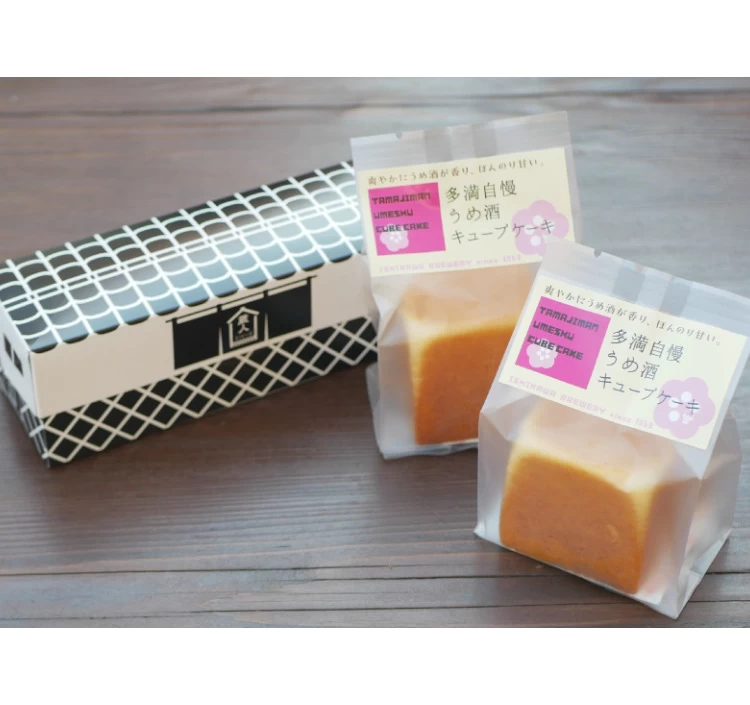 多満自慢 うめ酒キューブケーキ(2個)化粧箱入り