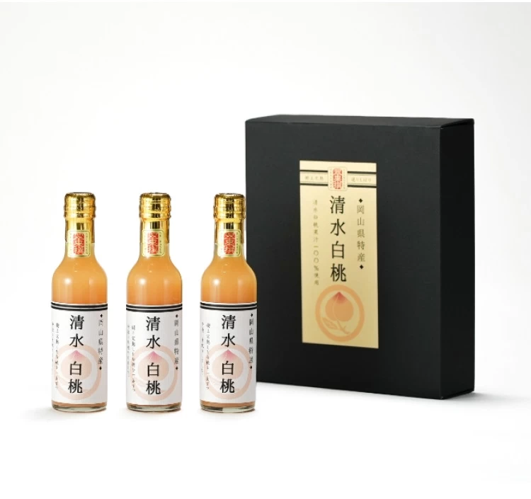 翠果撰 岡山清水白桃ドリンク 200ml×3本 化粧箱入り