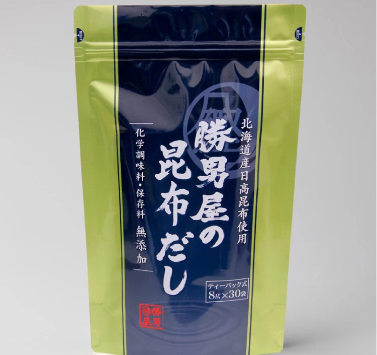 【淡麗な風味】北海道産日高昆布使用　勝男屋の昆布だし３０袋入