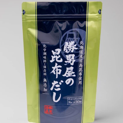 【淡麗な風味】北海道産日高昆布使用　勝男屋の昆布だし３０袋入