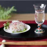 冷酒グラス（格子）木米レッド サムネイル
