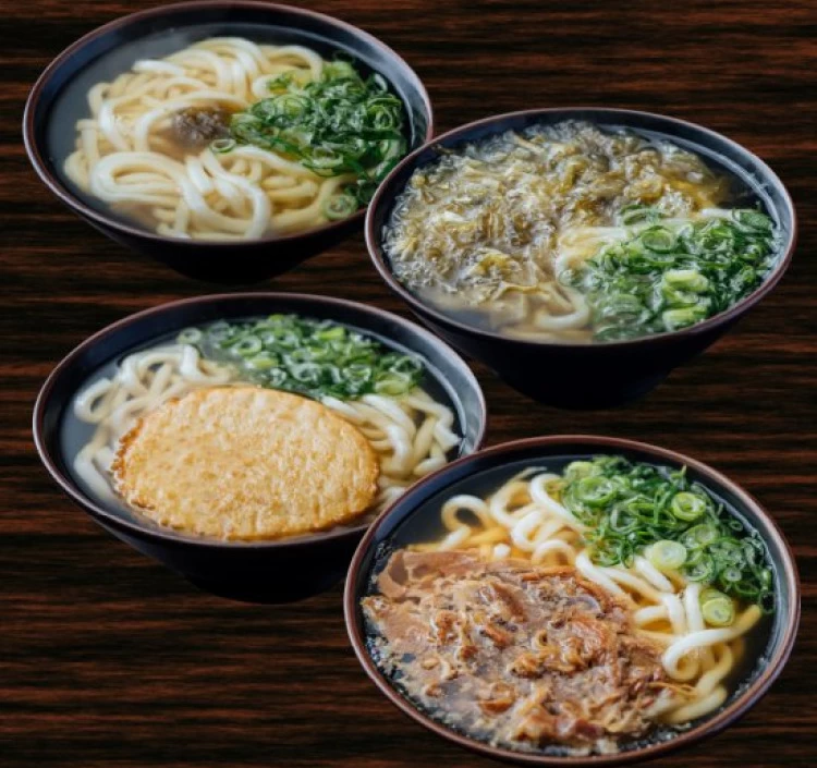 生麺／バラエティセット4人前（かけ1・丸天1・昆布1・肉1）