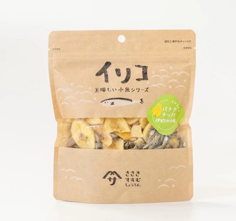 バナナチップと伊吹の小魚 100g