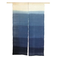 藍染麻暖簾(グラデーション・86×120cm) サムネイル