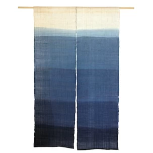 藍染麻暖簾(グラデーション・86×120cm)