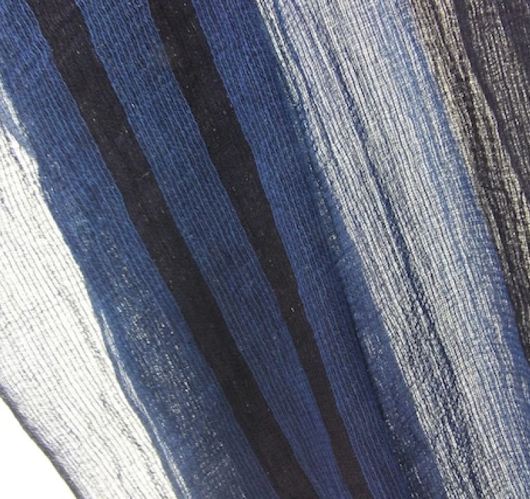 和田縞セルヴィッチストール藍(藍縞)