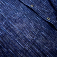 藍染綿紬紳士シャツ(シャツカラー) サムネイル