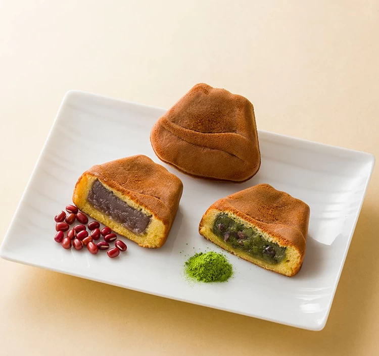 富士山御蔭餅&富士山御蔭餅(抹茶小豆)6個入り