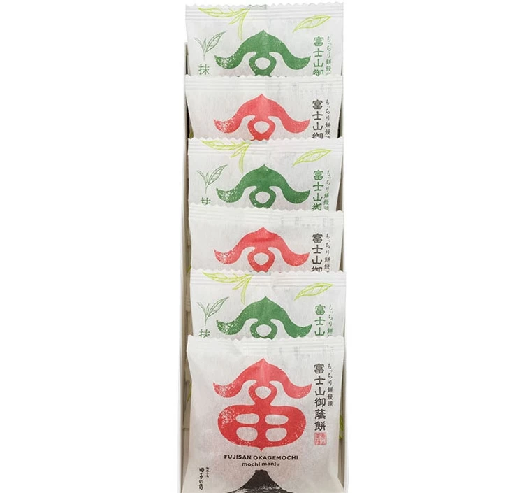 富士山御蔭餅＆富士山御蔭餅(抹茶小豆)6個入り