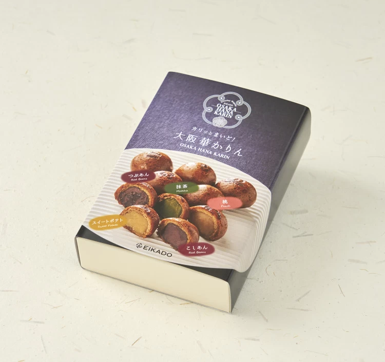 大阪華かりん5種ミックス(こしあん・抹茶・桃・粒・スイポ) 6個入