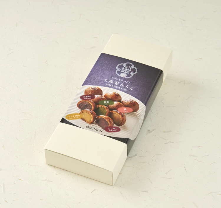 大阪華かりん5種ミックス(こしあん・抹茶・桃・粒・スイポ) 10個入