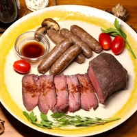 絶品！ ローストヴェニソン 鹿肉（モモ部）200ｇ×2セット低温調理した 柔らかい鹿肉のステーキです。 サムネイル