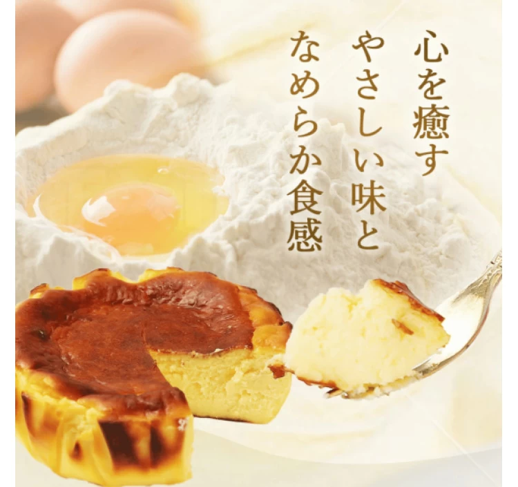 【セット】茨木バスクチーズケーキホール「プレーン」：φ12cm×茨木シフォンケーキ「プレーン」8個セット