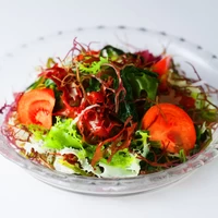 ＜調理例＞ トマトなどの野菜と共に。 海藻サラダの彩りが楽しいサラダをどうぞ