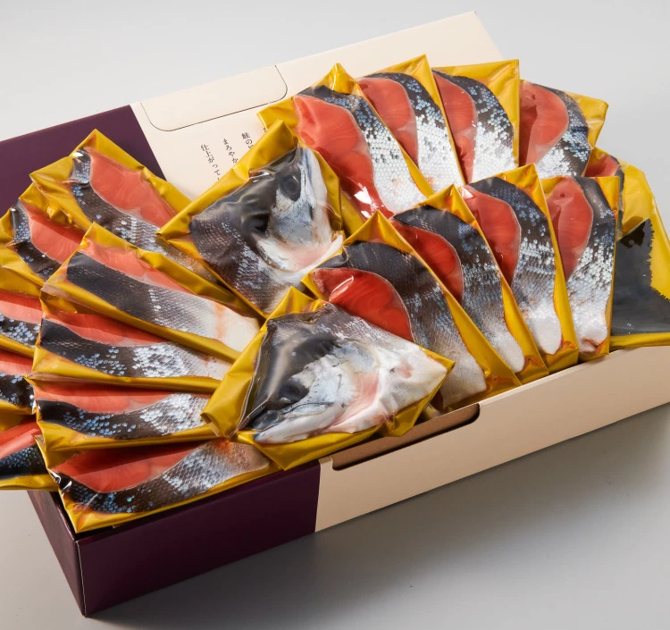 【ふっくら製法】天然無添加　紅鮭姿切身　1.0kg～2.4kg