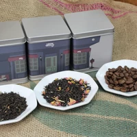 【贈り物ギフト対応】　ティーハウスミニチュア缶セット　(上町コーヒー1種・紅茶2種） サムネイル