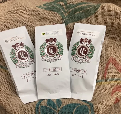 上町ブレンドコーヒーセット3種　300g (100g×3)　珈琲（豆／粉） メール便対応