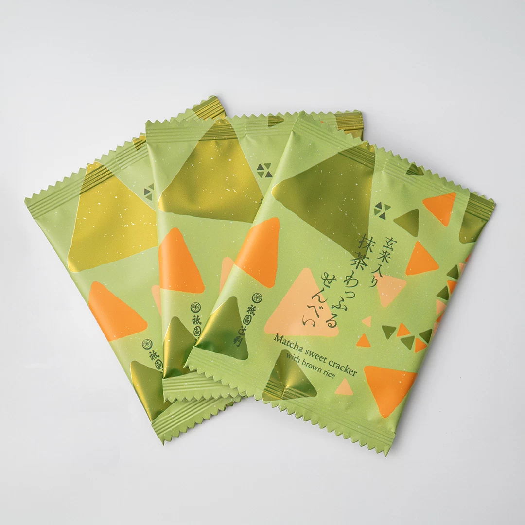 玄米入り抹茶わっふるせんべい 12枚