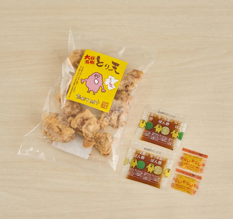 とり天（ミニ辛子、ミニポン酢付）【冷凍】