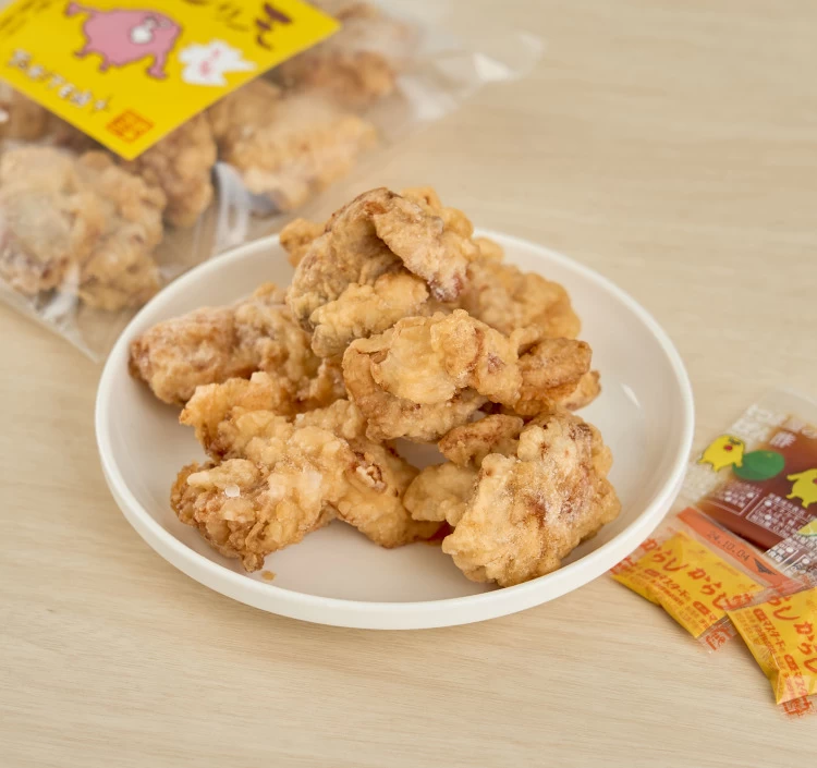 とり天（ミニ辛子、ミニポン酢付）【冷凍】